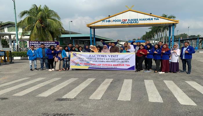 Factory Visit Mahasiswa dan Dosen Kewirausahaan PTS Persada Bunda